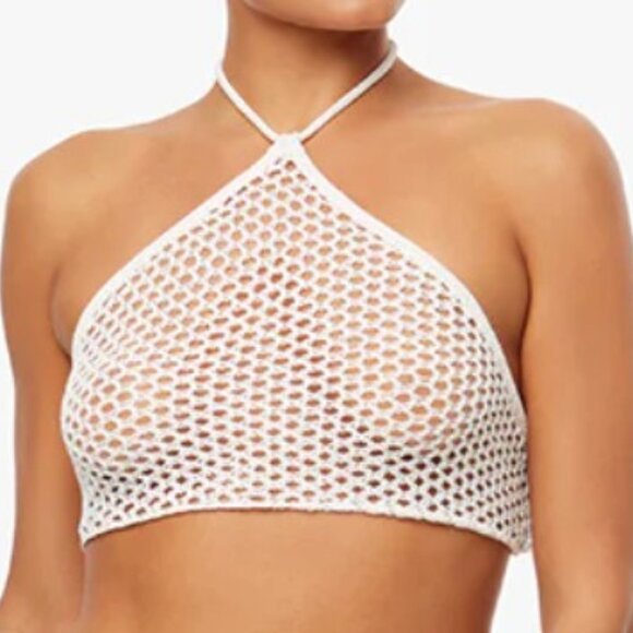 WeWoreWhat Fishnet Crochet Halter Top - Picture 9 of 9